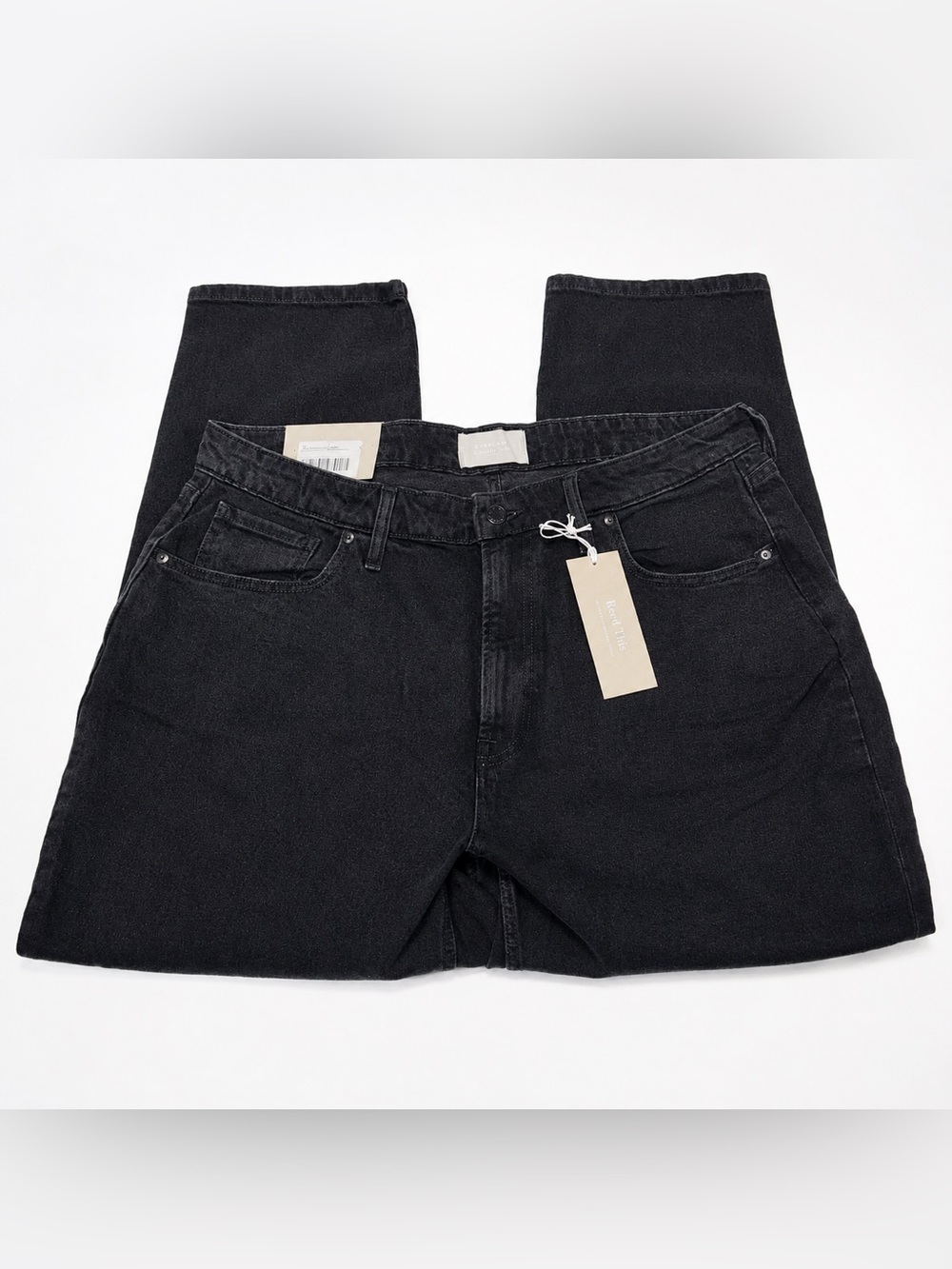 Everlane Curvy Cheeky Jean High Rise Straight Black Jeans New size 16 or 35